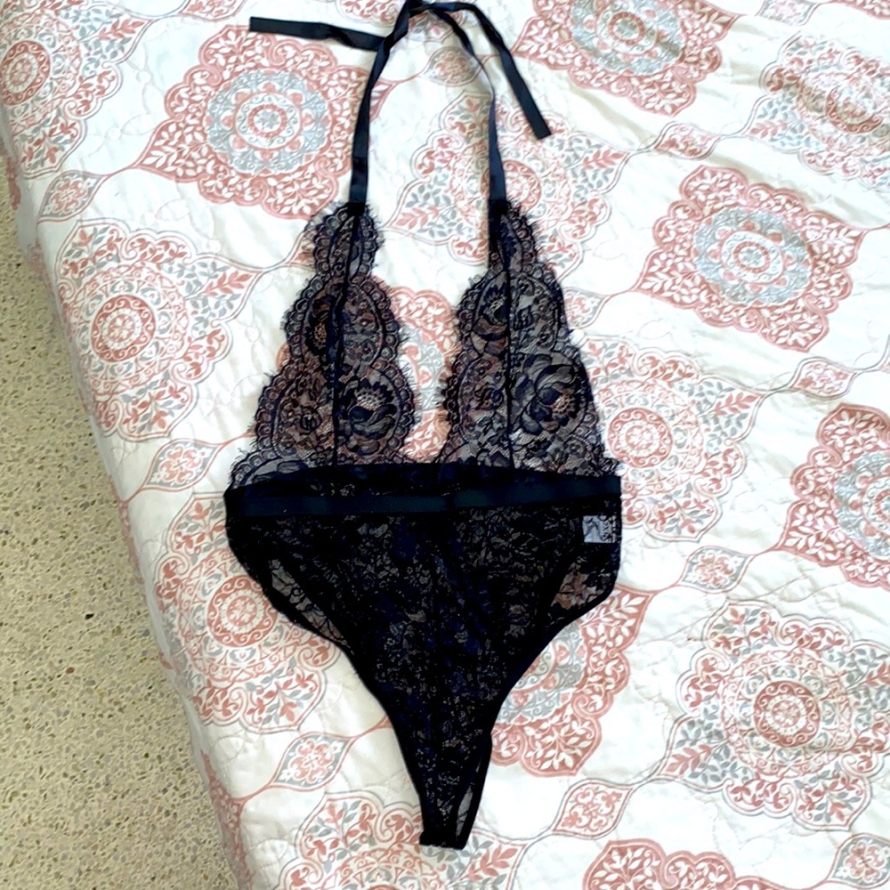 Black lace bodysuit